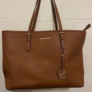 Michael Kors Brown Leather Shoulder Bag